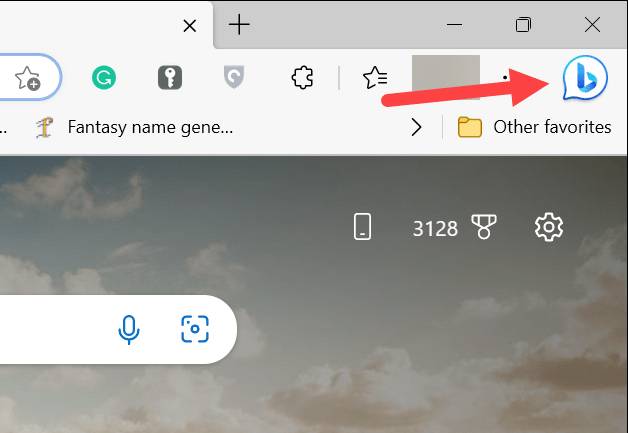 Access Bing from Edge Sidebar